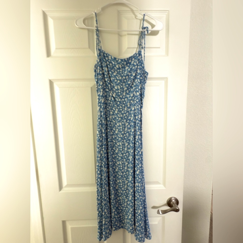 Reformation Blue and White Floral Midi Dress